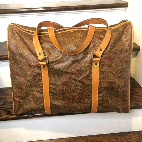 ETRO Milano Red Paisley Weekend Shoulder Bag - Picture 1 of 17